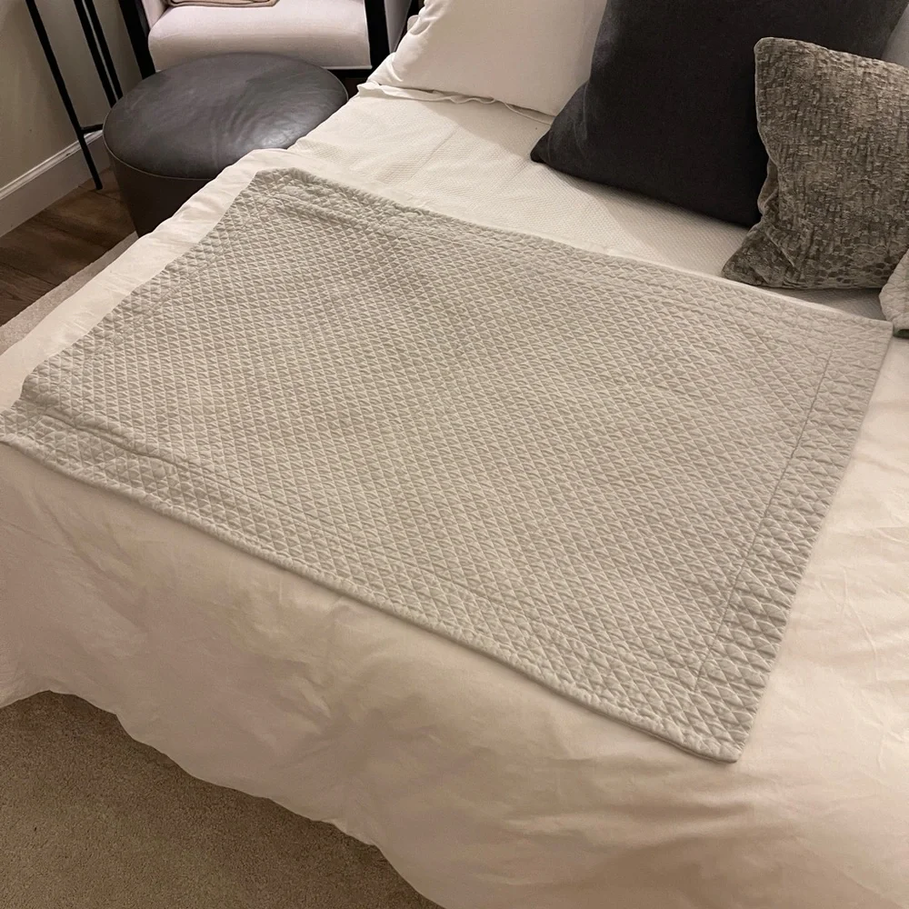 SFERRA Light Gray Quilted Pillow Shams - Set of 2